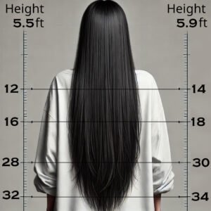 Visual Guide to Selecting the Perfect Hair Extension Length Based on Your Height