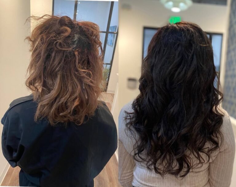 k-tip extention lady before and after